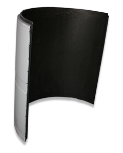 Exhaust air pipe half CL-920-2 1000 mm gray